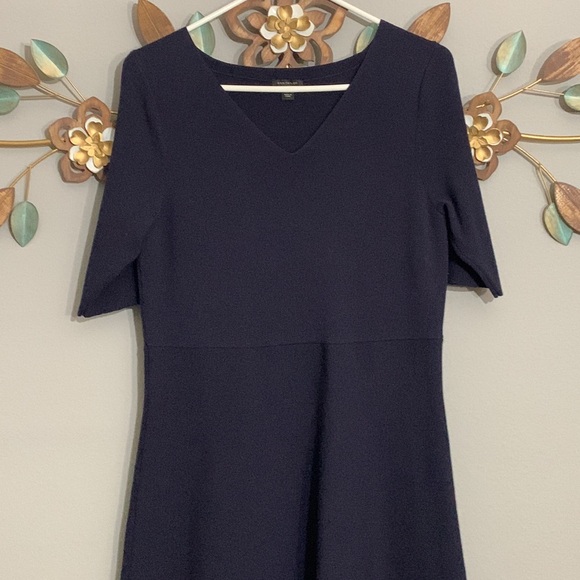 Ann Taylor Navy Blue Knit Dress Size Medium - Picture 2 of 7